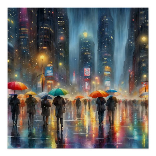 Poster Pluie du centre-ville (Devant)