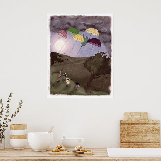 Poster Pluie Kites (Cuisine)