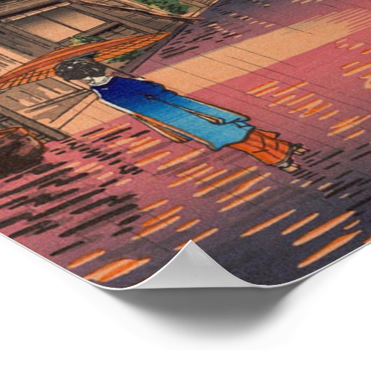 Poster Pluie nocturne (Coin)