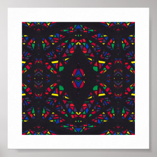 Poster Pluie spectroscopique Résumé Gouache Art