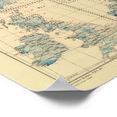 Poster Pluie, température, îles britanniques (Coin)