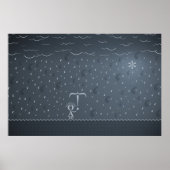 Poster Pluie typographique (Devant)