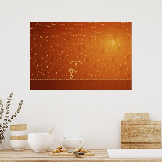 Poster Pluie typographique 2 (Cuisine)