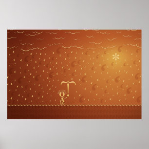 Poster Pluie typographique 2