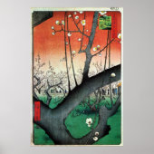 Poster Plum à fleurs, Hiroshige (Devant)