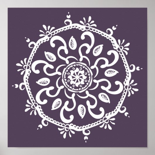 Poster Plum Mandala (Devant)