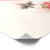 Poster Plum rose Fée Noël Art Imprimer (Coin)