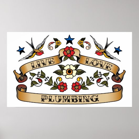 Poster Plumbing Live Love (Devant)
