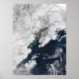 Poster Plume de cendres du mont Redoute, Alaska