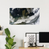 Poster Plume de cendres du volcan Eyjafjallajokull (Bureau à domicile)