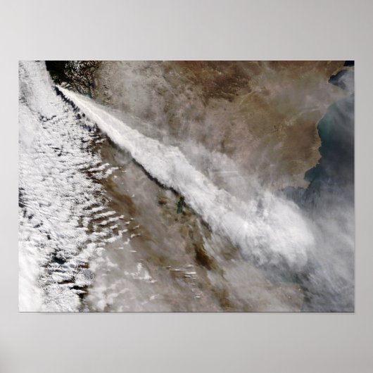 Poster Plume de l'éruption du volcan Chaiten, Chili (Devant)