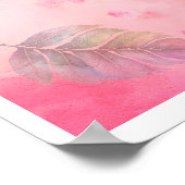 Poster Plume rose et paon (Coin)