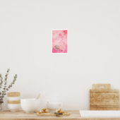 Poster Plume rose et paon (Cuisine)