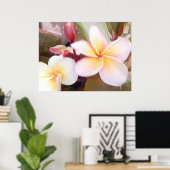 Poster Plumeria blanche (Bureau à domicile)