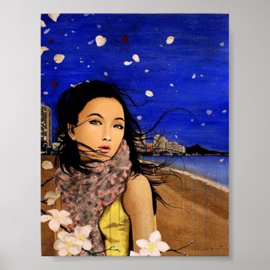 Poster Plumeria Breeze sur Waikiki (Devant)