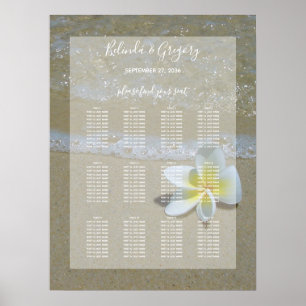 Poster Plumeria Frangipani sur le Mariage de sable