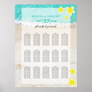 Poster Plumeria Jaune Frangipani Mariage
