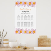 Poster Plumeria rose Frangipani Mariage (Cuisine)