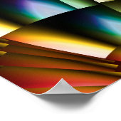 Poster Plumes arc-en-ciel (Coin)