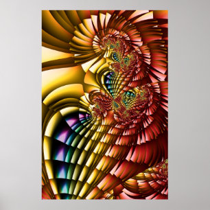 Poster Plumes arc-en-ciel