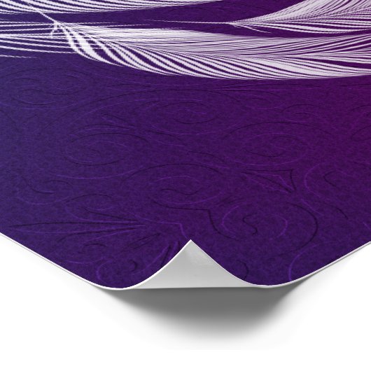 Poster Plumes blanches tombantes (Coin)