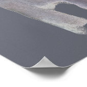 Poster Plumes Crème grise Aquarelle Mur Art (Coin)