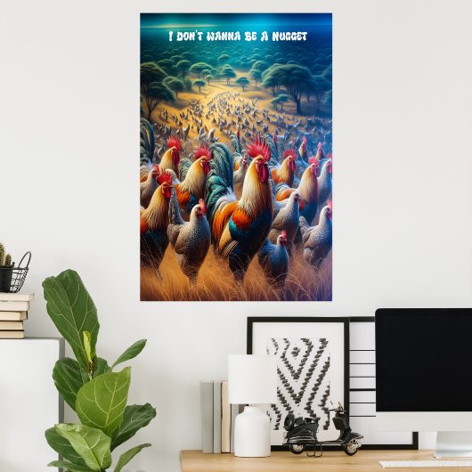 Poster Plumes dans la brise (Bureau à domicile)