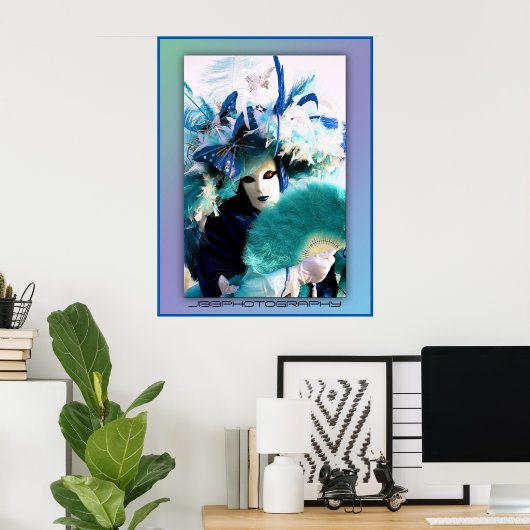 Poster plumes de carnaval (Bureau à domicile)