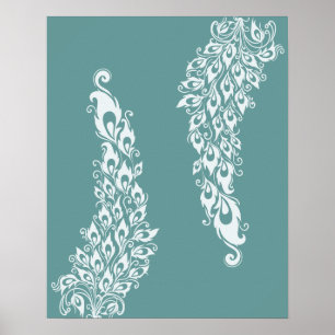 Poster Plumes de paon