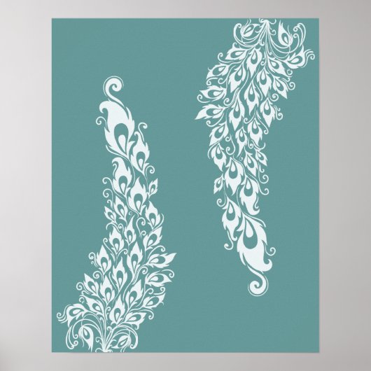 Poster Plumes de paon (Devant)