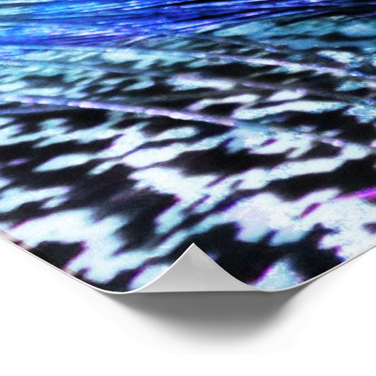 Poster Plumes de paon Abstraites Iridescentes (Coin)