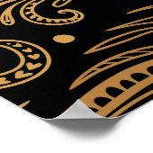 Poster Plumes de paon : Dessin Artistique à main levée. (Coin)