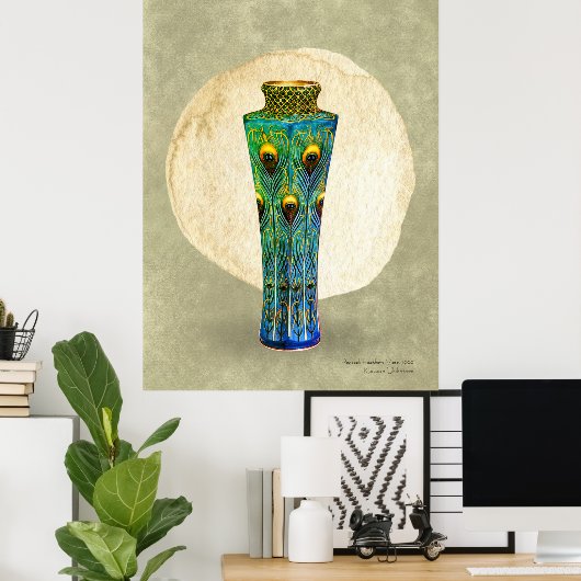 Poster Plumes de paon Imprimer, papier d'affiche de valeu (Bureau à domicile)