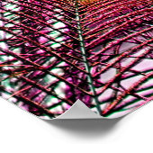 Poster Plumes de paon rouge plumage de couleur (Coin)