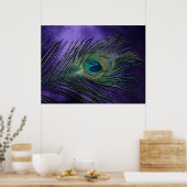 Poster Plumes de paon violet soyeux (Cuisine)
