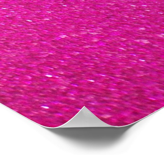 Poster Plumes de roche rose Glittery (Coin)