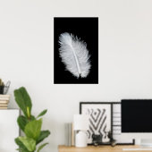 Poster Plumes d'oiseau blanc (Bureau à domicile)