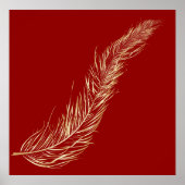 Poster Plumes dorées (Devant)