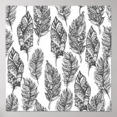 Poster Plumes douces Doodle 2 (Devant)