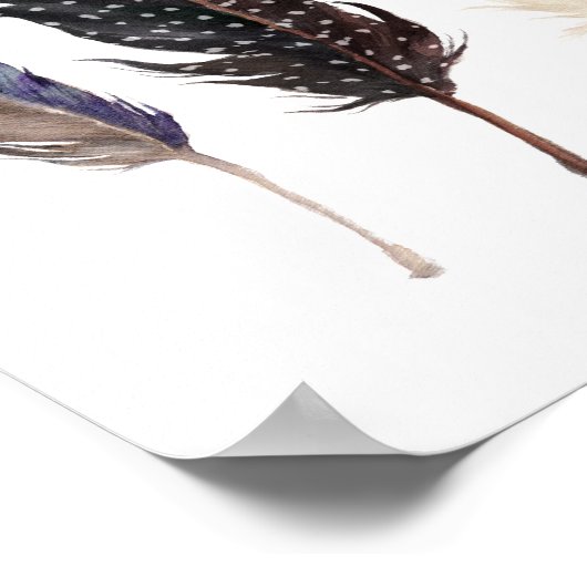 Poster Plumes Mur Art, Plumes Imprimables, (Coin)
