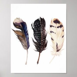 Poster Plumes Mur Art, Plumes Imprimables,