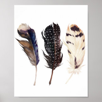 Poster Plumes Mur Art, Plumes Imprimables,