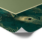 Poster Plumes Peacock or turquoise Fille's Sweet 16 (Coin)