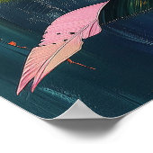 Poster Plumes tropicales – Abstraction botanique vibrante (Coin)