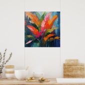 Poster Plumes tropicales – Abstraction botanique vibrante (Cuisine)