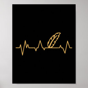 Poster Plumes Vintage Heartbeat Amour Peuples autochtones