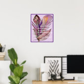 Poster Plumes violettes (Bureau à domicile)
