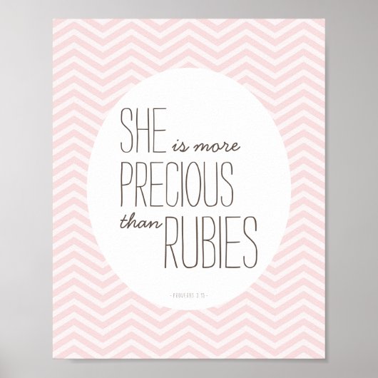 Poster Plus cher que Rubies Proverbe Décor de la Nursery (Devant)