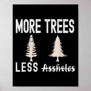 Poster Plus d'arbres moins de trous Pull de Noël laid
