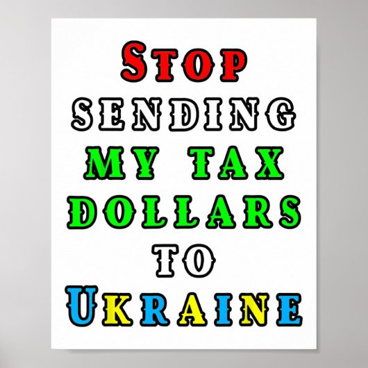 Poster Plus d'argent des contribuables américains pour l' (Devant)